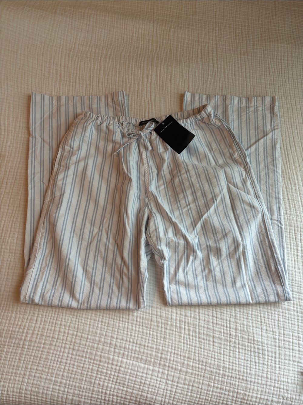 Blue and White Stripe Pants Brandy Melville